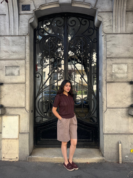 Burgundy Pointelle Knit